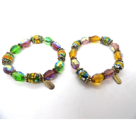 Felicia the Goddess Collection Beaded Mukti Stone Stretch Bracelets - Picture 2 of 4